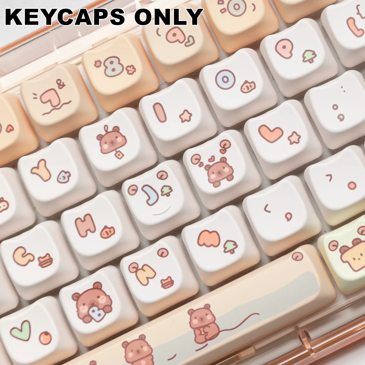 Imagem -05 - Capivara Pbt Keycaps Mao Perfil Dye-sublimated Keycap Conjunto para mx Cherry Gateron Switch Kit Teclado Mecânico 134 Chaves