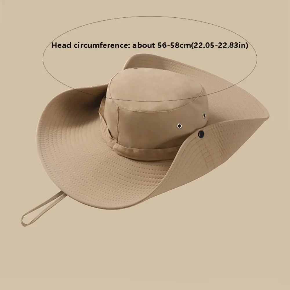 Casual Wide Brim Western Cowboy Hat Knight Hat Climbing Hat Summer Sun Hat Beach Cap Cycling Cap Sunscreen Cap Outdoor