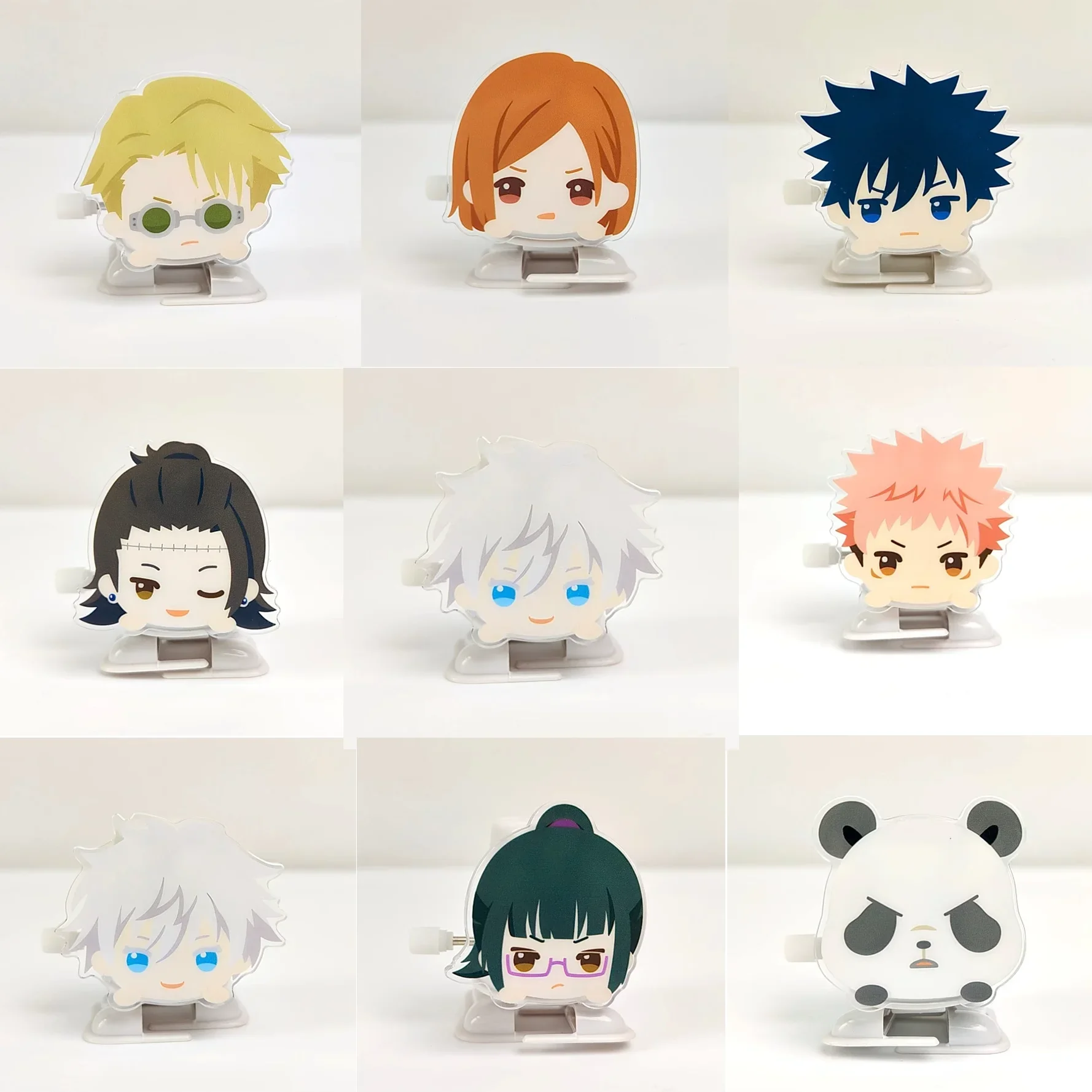 

Anime Jujutsu Kaisen Itadori Yuji Satoru Gojo Geto Suguru Kugisaki Nobara Panda Cosplay Ornament Cartoon Wind-up Walking Toys