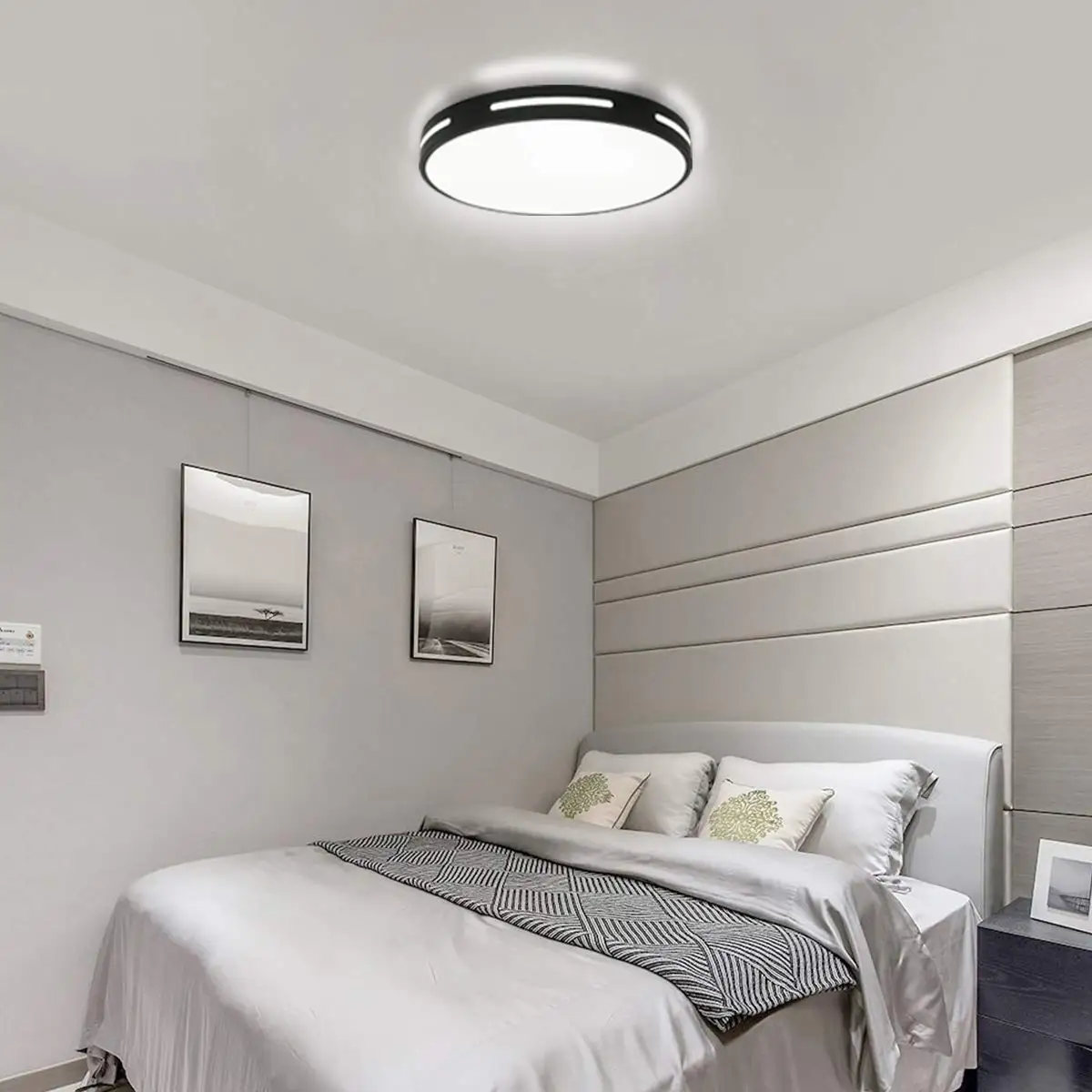 LED Flush Mount,Modern Ceiling Lights Fixtures Round Hollow Ceiling Lamp,24W 12 Inch Energy Efficient Lighting for Room