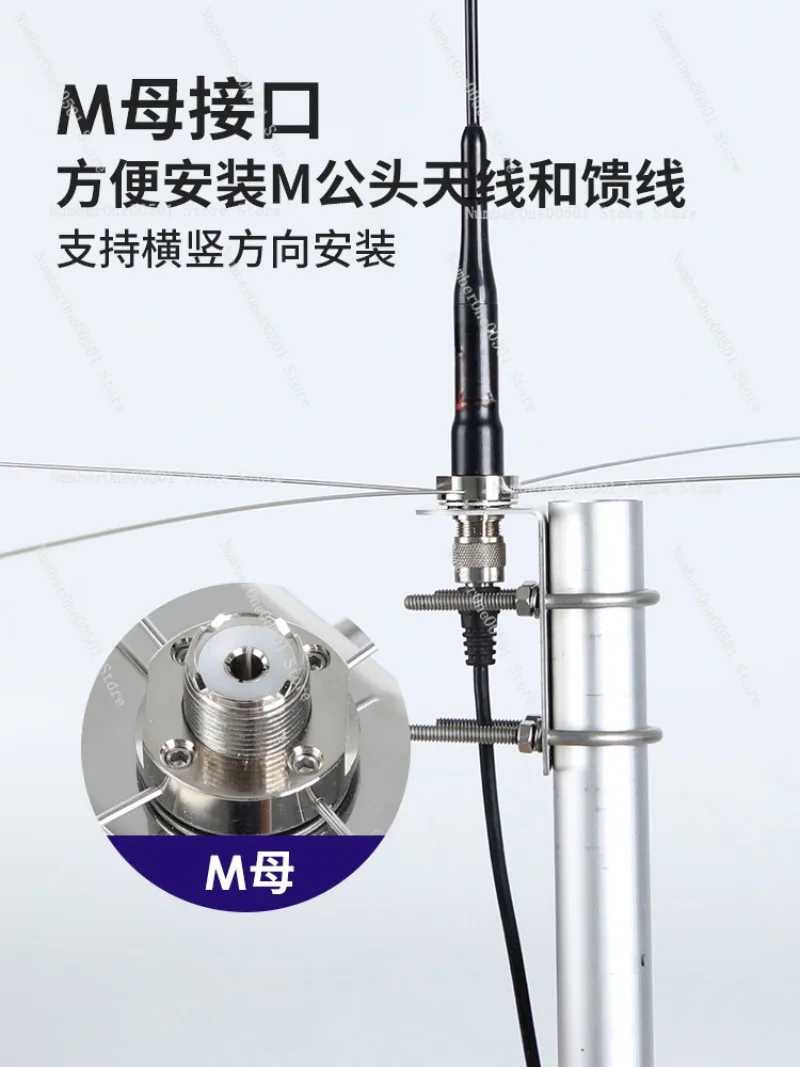 MFJ1401 vehicle antenna outdoor base station antenna base, including ground network interface card hoop