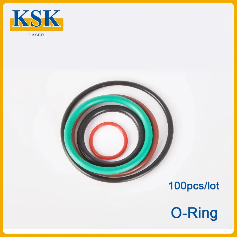KSK 100pcs/lot Ceramic Ring Seal for Laser Sensor Bottom Green FKM Fluororubber O-Ring High Temperature Resistant Gasket Washer