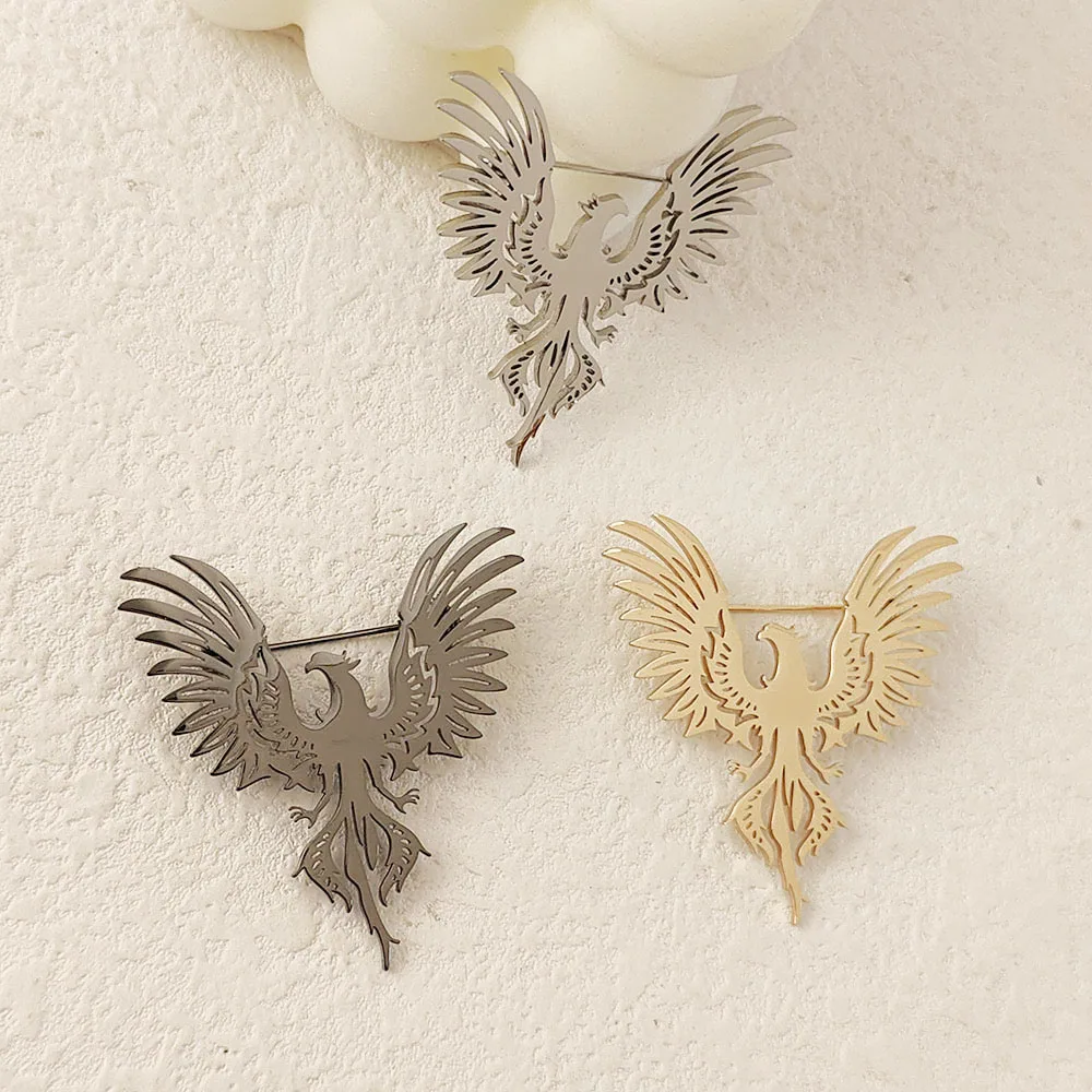 Neue Legierung Phoenix Mode-Brosche Luxus-Anzug-Reversnadel Herren- und Damenmantel-Abzeichen Hochzeitsgeschenk Wasserdichter Schmuck