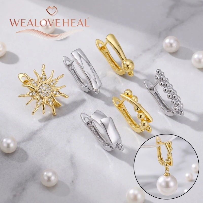 schmuckherstellung zubehör，18K vergoldeter Messing-Ohrringhaken mit Mikro-Zirkonia-Besatz und offenem Öhrchen für handgefertigten DIY-Schmuck, Zubehör und Schmuckkomponenten – Detail 16
