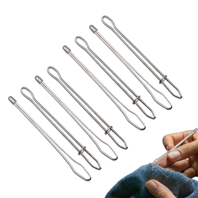 

Drawstring Threader Tool Set 8X Stainless Steel Drawstring Rope Threader Tool Easy Rope Threader Clips Sewing Accessories For