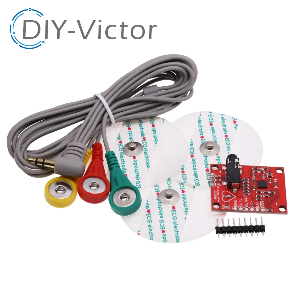 Ecg module AD8232 ecg measurement pulse heart ecg monitoring sensor module kit for Arduino