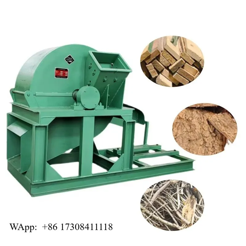 Sawdust Wood Crusher Machine with Engine Shredder Hammer Mill for Sawdust Powder Wood Charcoal Corn Cob