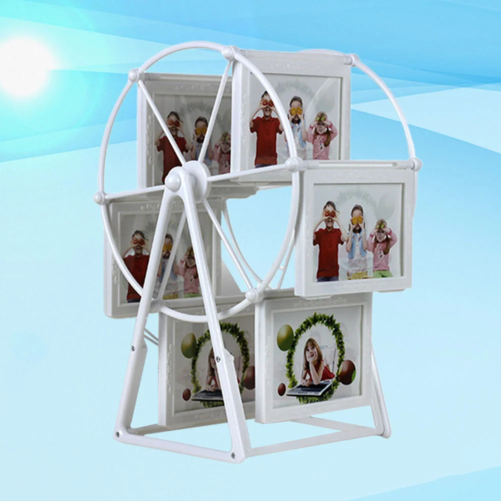 

Photo Frame Desk Picture Frames for Office Home Decor Household White Ferris Wheel Album