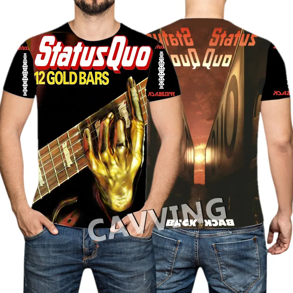 Status Quo Rock 3D Printed  Casual T-shirts Hip Hop Tee Shirts Harajuku Styles Tops Fashion Clothing  for Women/men