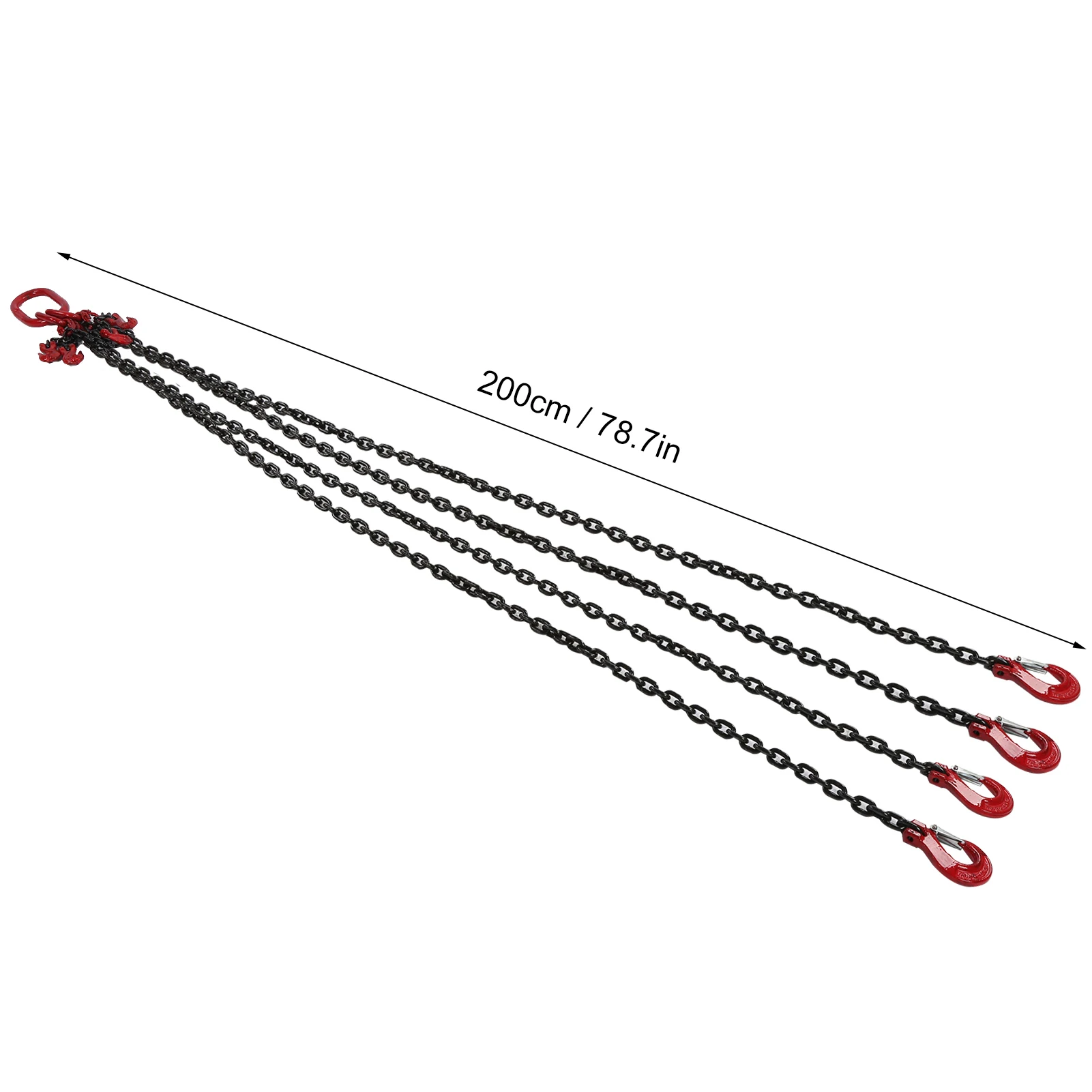 Crane Lifting Chain, Lifting Chain Sling, 2M, 1 Ton, 4 Hooks, 6mm Lifting Chain Sling, Chain Sling, Retractable
