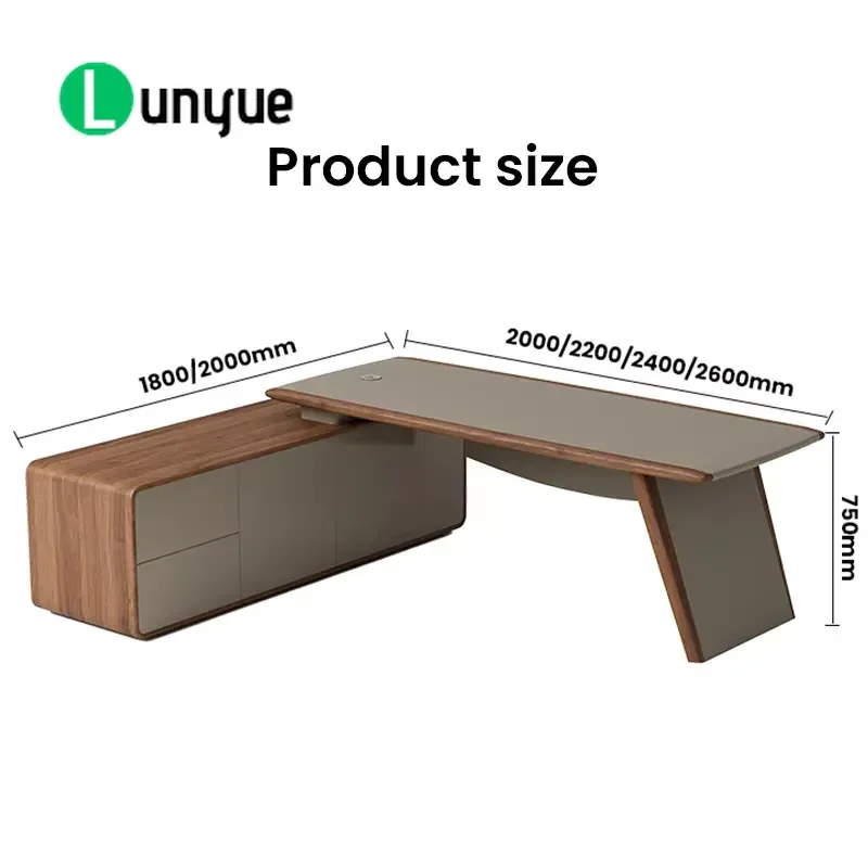 Modern Luxury Wooden Executive Desk for Boss Office Furniture Storage High End Design Workstation for Manager CEO Home Office