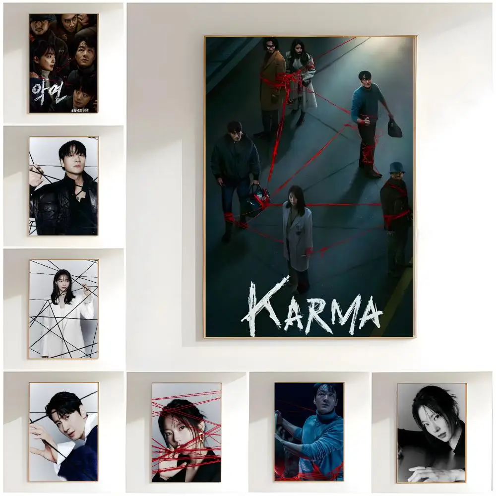 cute concept k-karma Poster Classic Wall Art  Home Decor  Peel and Stick Unframed