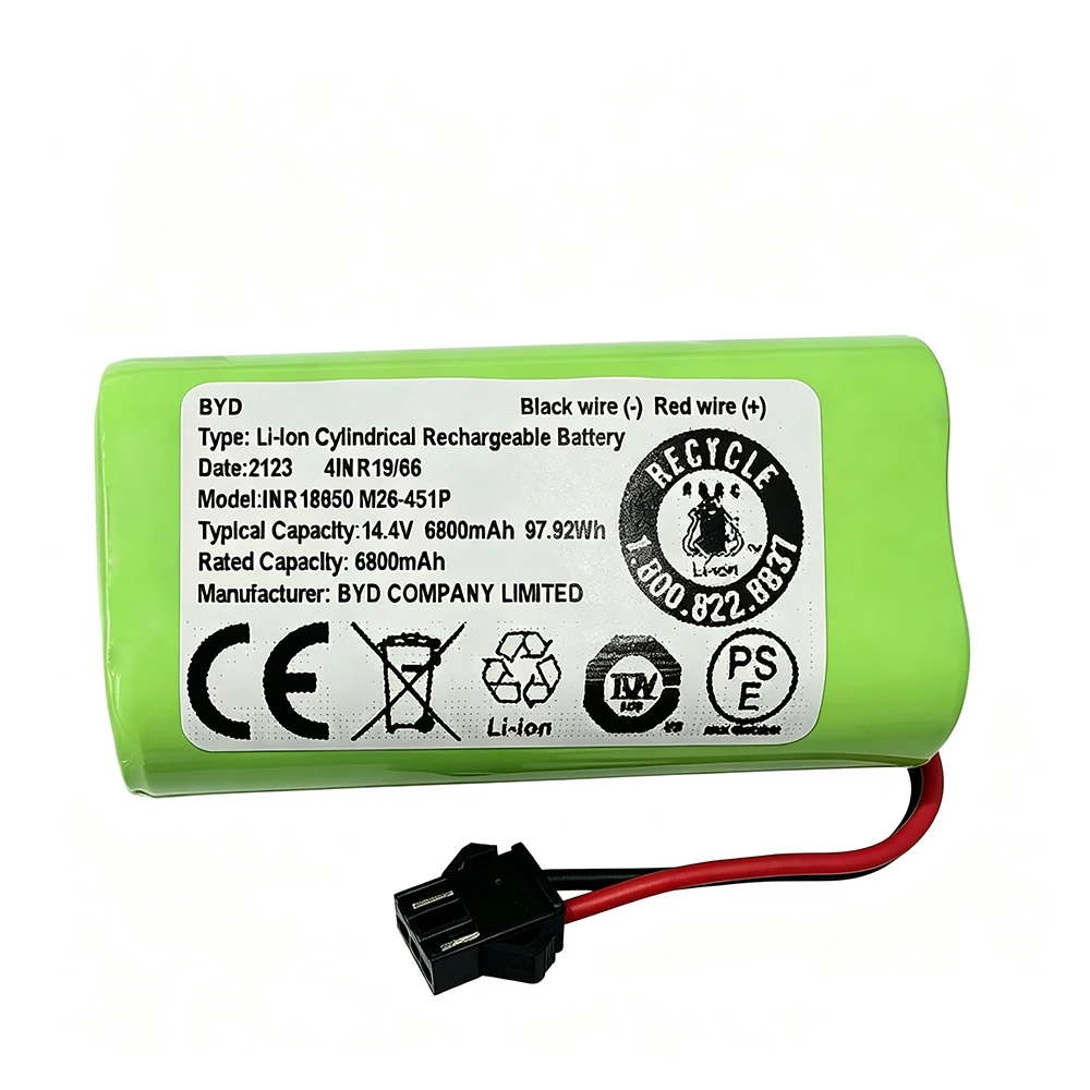 14.4V Robot Vacuum Cleaner Battery INR18650 M26-4S1P, Mamibot EXVAC660, DEXP MMB-300, Gutrend Fusion 150, Neatsvor X500