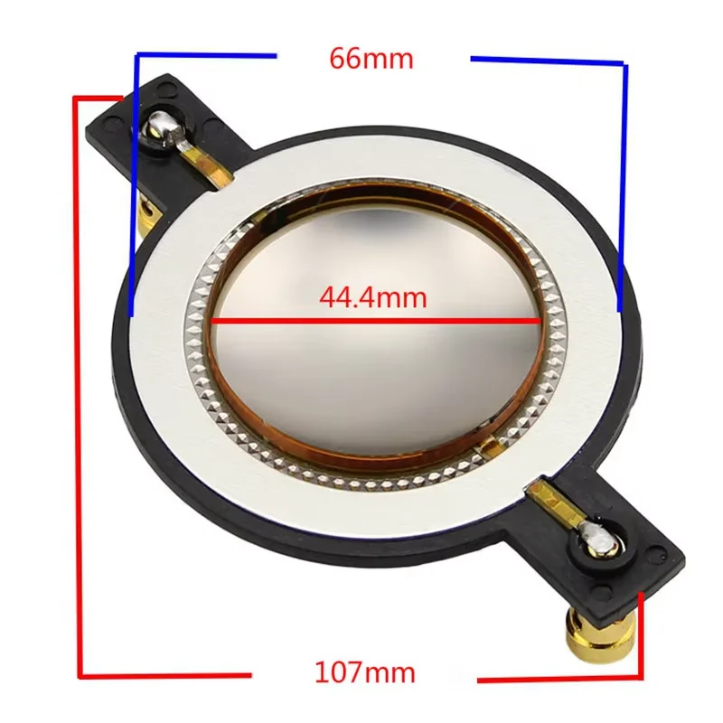 2pcs/Lot 44.4mm/72.2mm 8 Ohm Tweeter Voice Coil Titanium Film with Column Terminal Tweeter Parts Wholesale Replacement