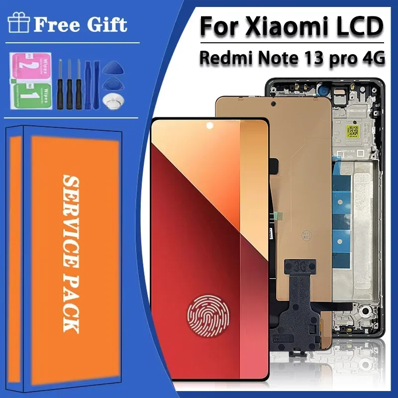 6.67\'\' AMOLED Note13 Pro Display For Xiaomi Redmi Note 13 Pro 13Pro 4G 23117RA68G LCD Display Touch Screen Digitizer Assembly