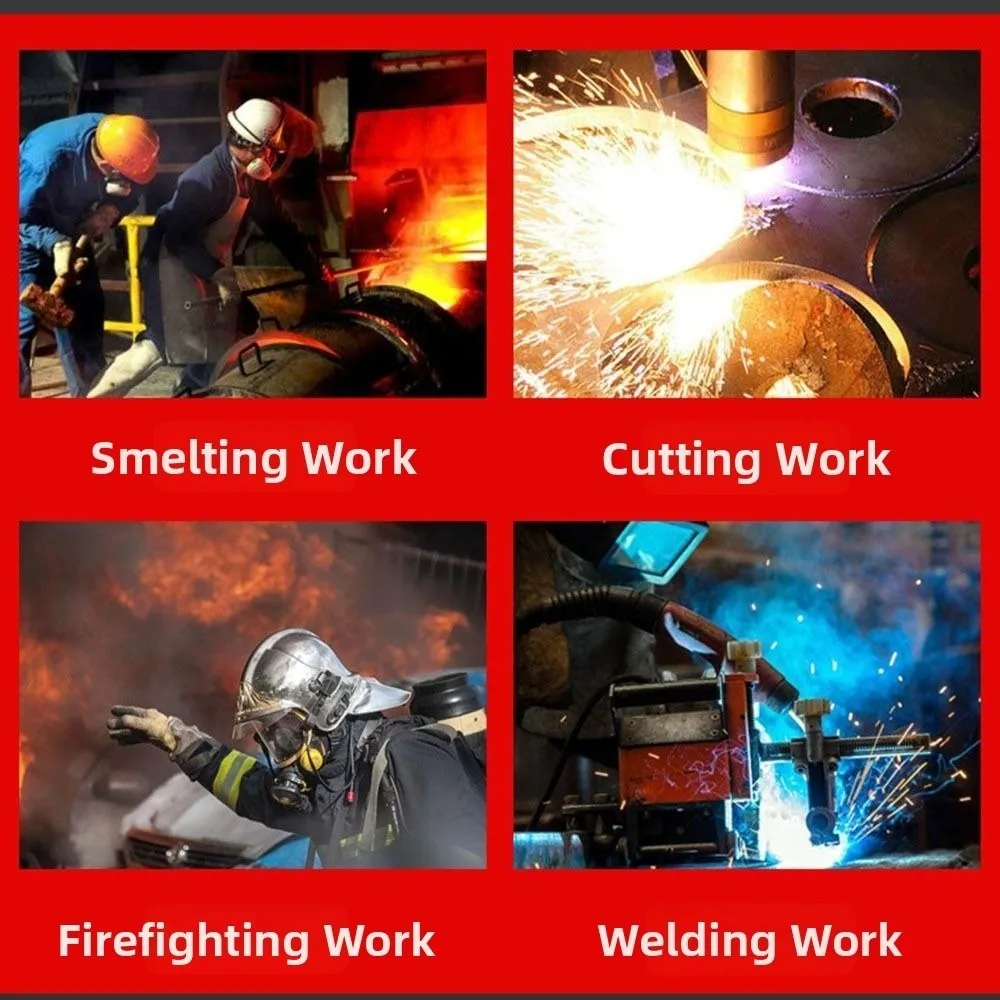 High Temperature Resistant Protective Face Shield Impact Resistant Transparent Welding Mask Heat Insulation Fireproof