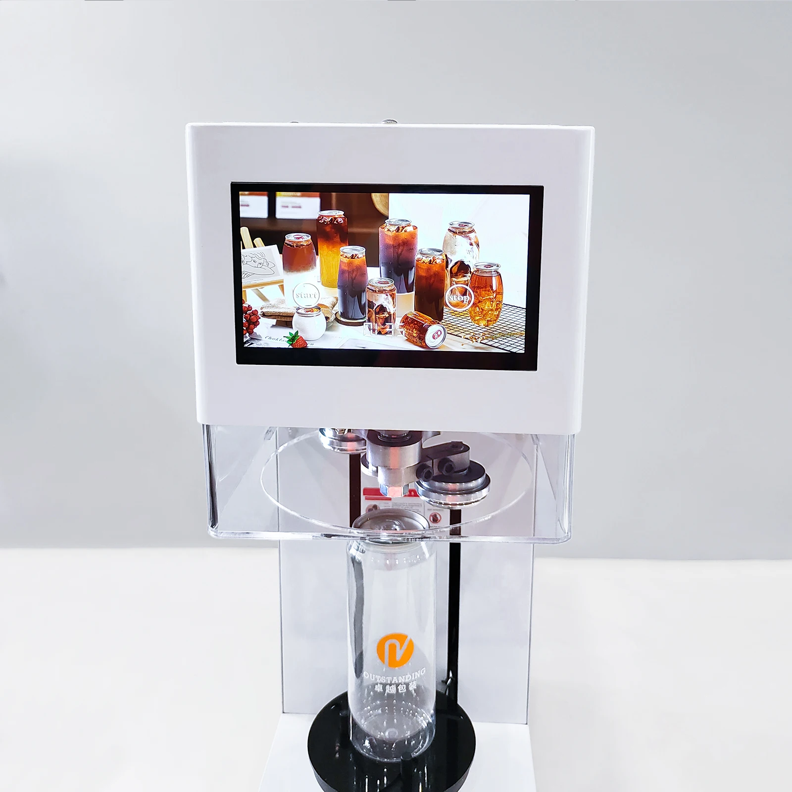 New Product Beverage Can Sealing Machine Automatic Lifting Can Sealer Touch Screen Plastic Can Sealing Machine