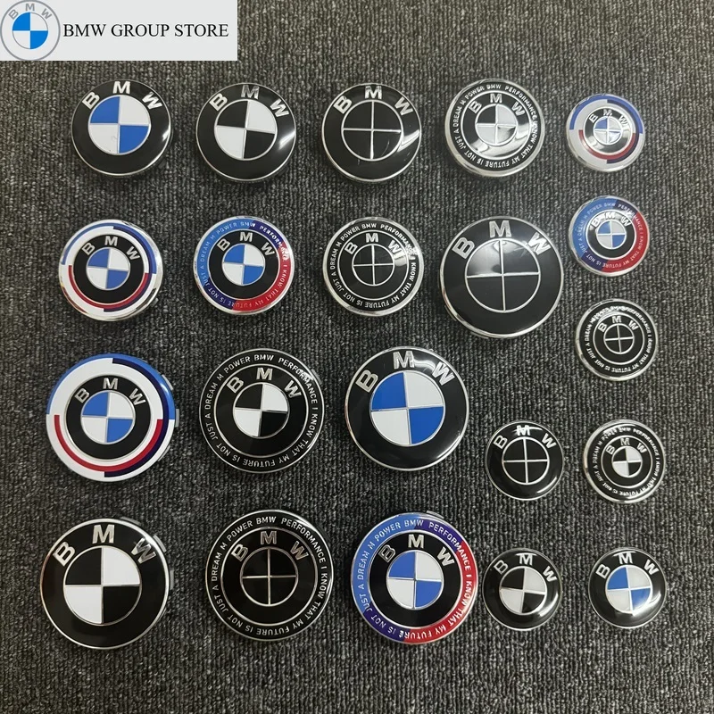 BMW GROUP 1/4/7Pcs BMW Original Emblem/50th Anniversary Emblem For BMW X1 X3 X5 1 3 5 7 Series Z4 G20 G30 G05 G01 G11 E46 E90