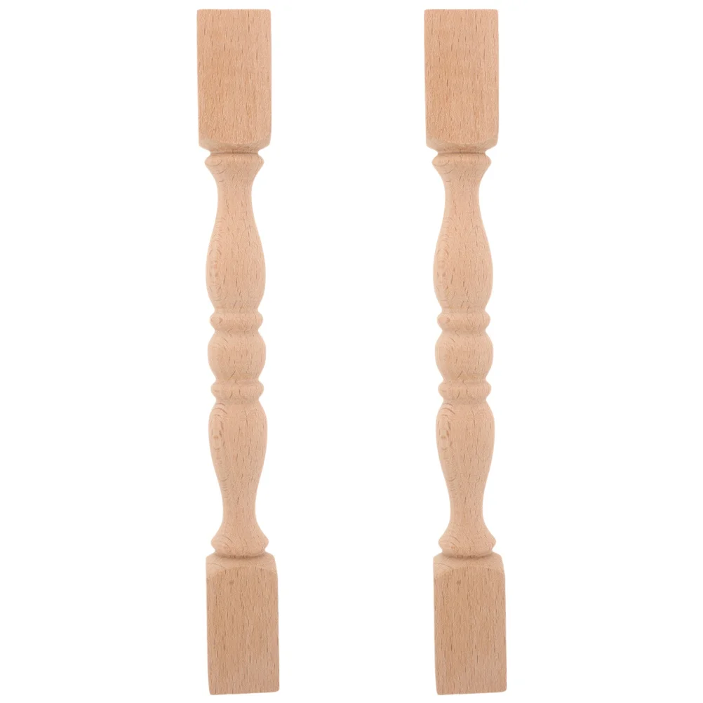 

2Pcs Solid Wood Baluster Spindles Unique Small Gourd Design Decorative Posts for Staircase Furniture Cabinet Replacement Wood