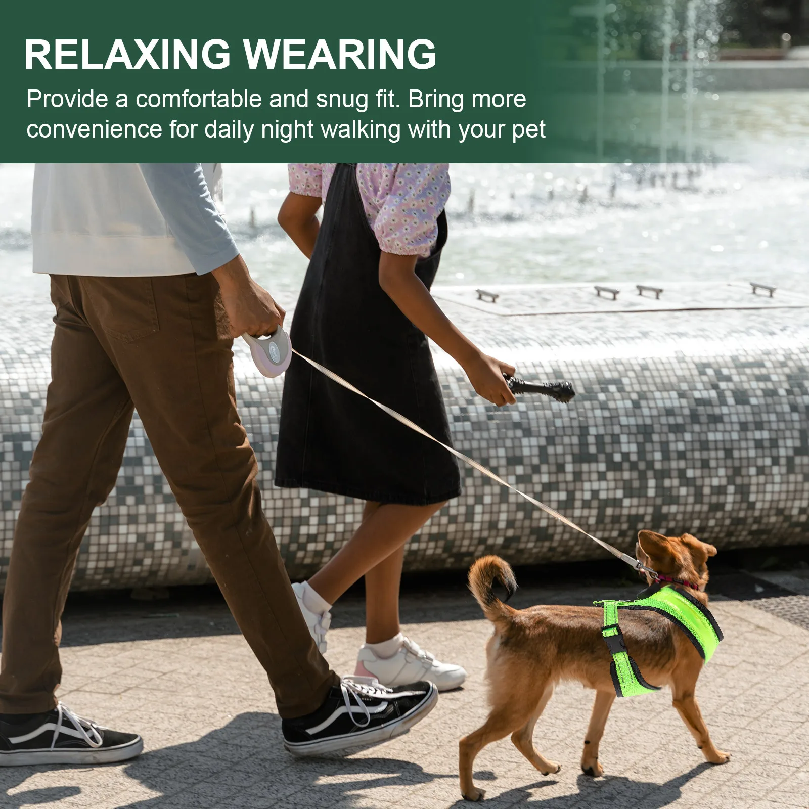 

1Set Glowing LED Dog Vest Rechargeable Luminous Pet Vest for Dogs Cats Night Visibility Enhanced Safety Comfortable Snug Fit