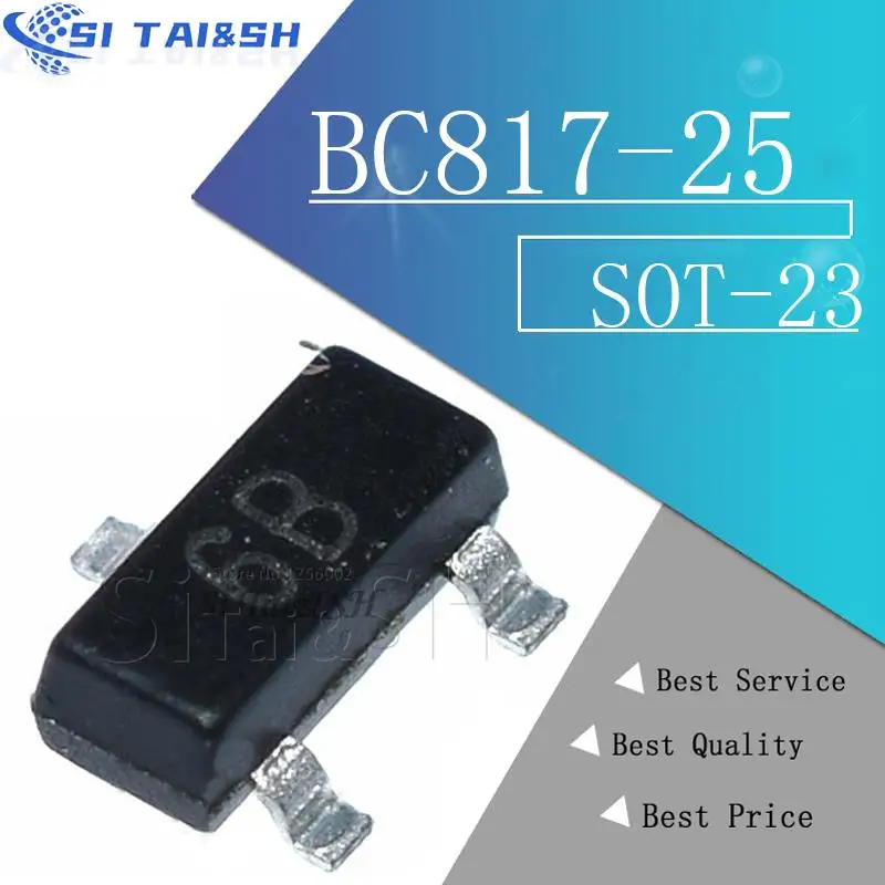 100PCS BC817-25 SOT23 817-25 SOT SMD 6B new transistor