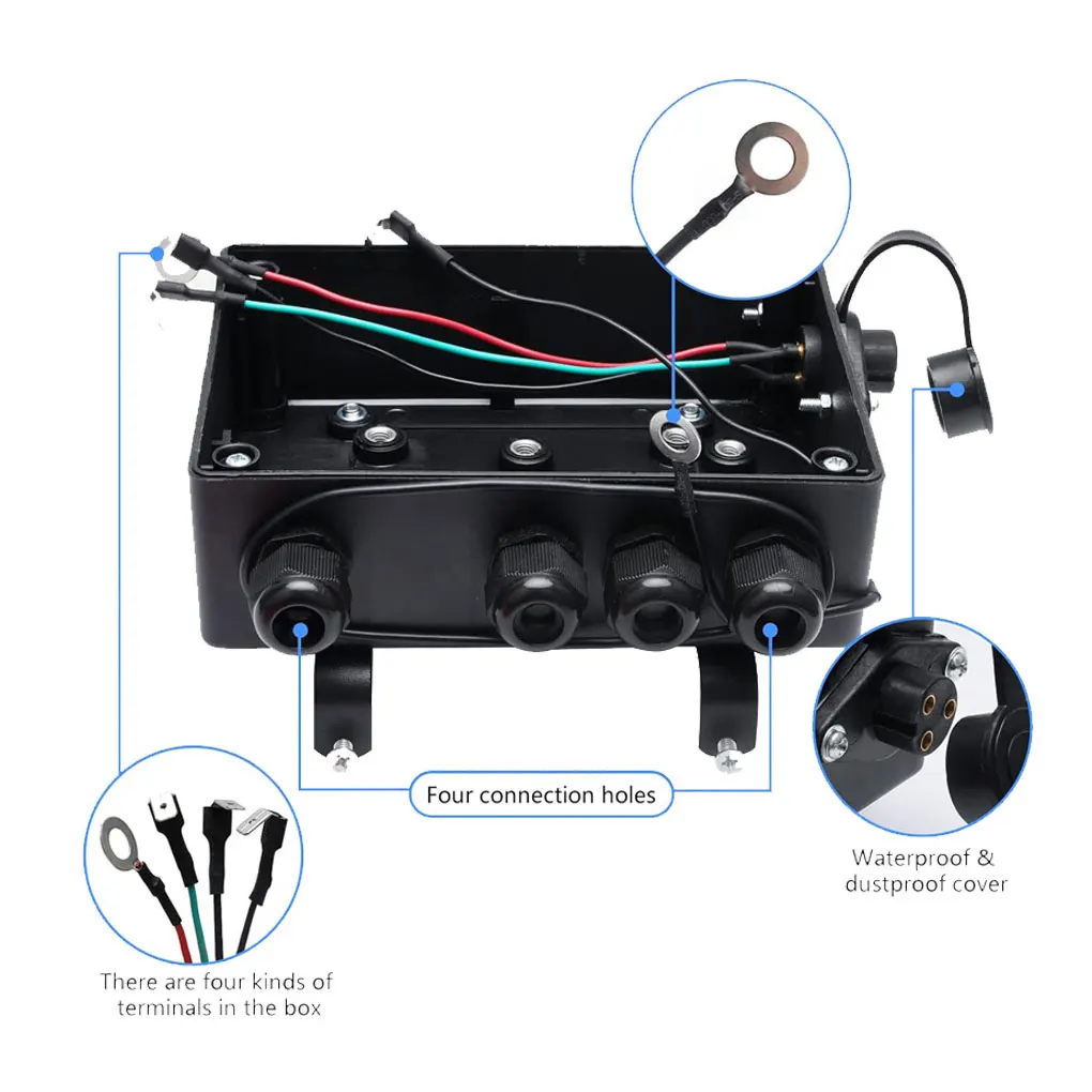 Wciągarka elektromagnetyczna 12V stycznik sterujący wstępnie okablowana skrzynka dla elektrycznych wciągarek ATV UTV 8000-17000 stycznik