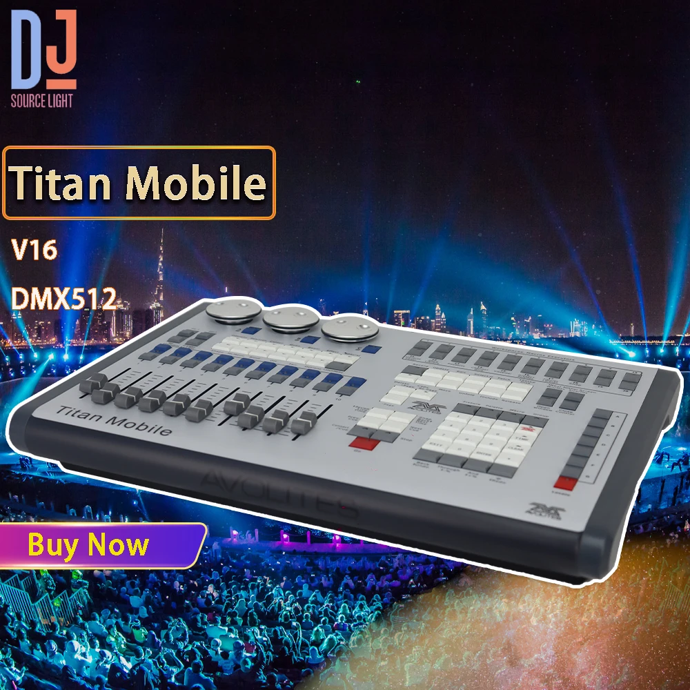 

2024 NEW V16 Version Titan Mobile Professional Stage Console Wing DMX512 LIghting Controller For DJ Disco Party Club Show Bar