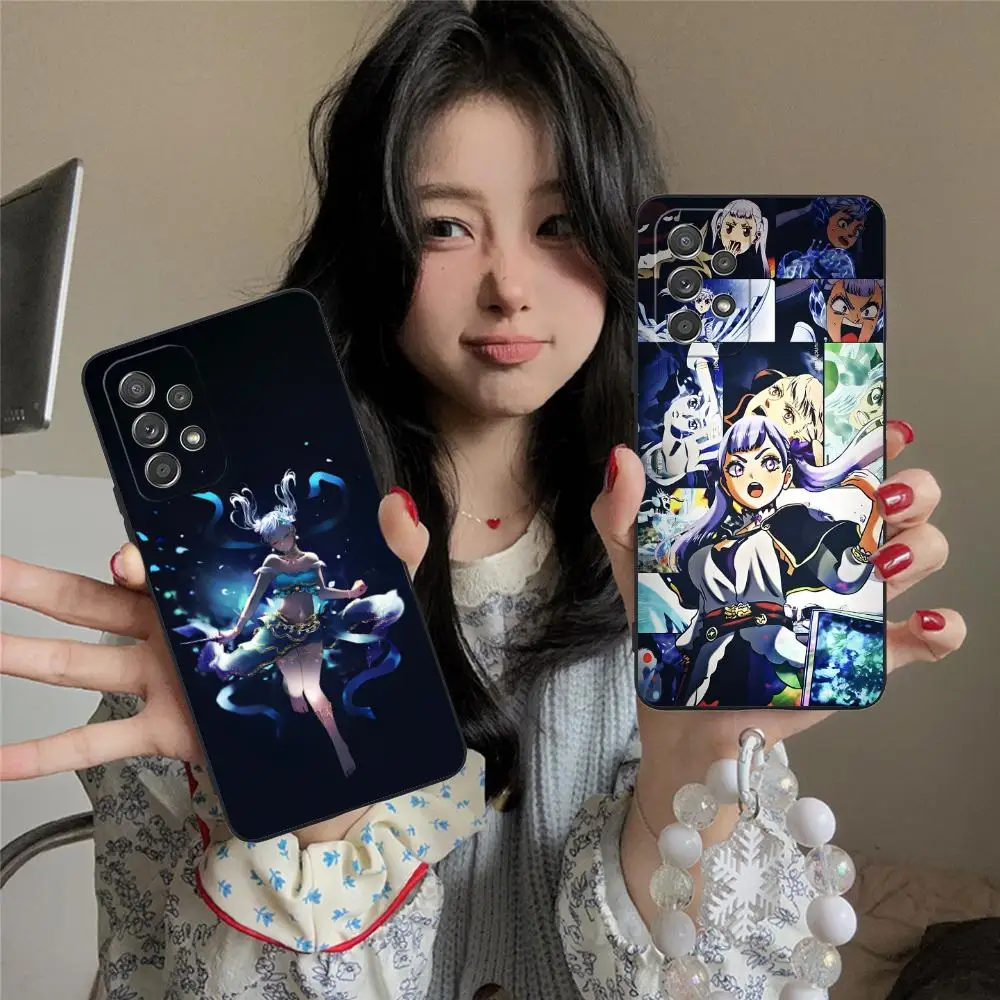 Custodia per telefono Black Clover Noelle Silva per Samsung Galaxy M55 54 42 35 34 33 32 23 22 15 14 13 12 F55 5G Colore protettivo Bello