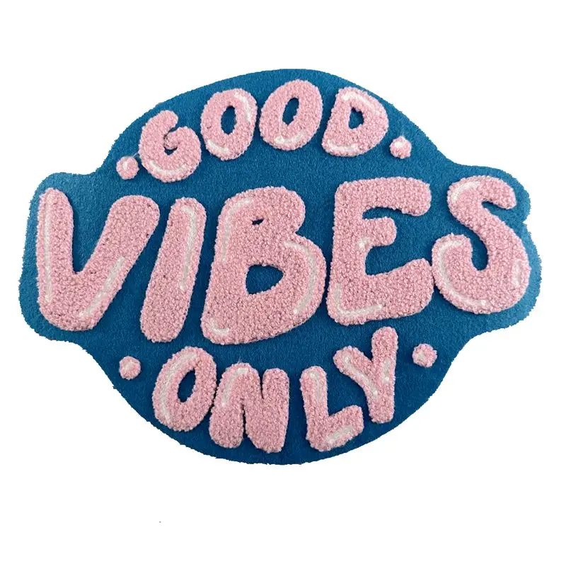 PINK GOOD VIBES ONLY LETTERS BADGES FOR LADYCLOTHING DIY MAKING DECOREATION Beauty Embroidery Appliques ANIMAL PATCHES DIY