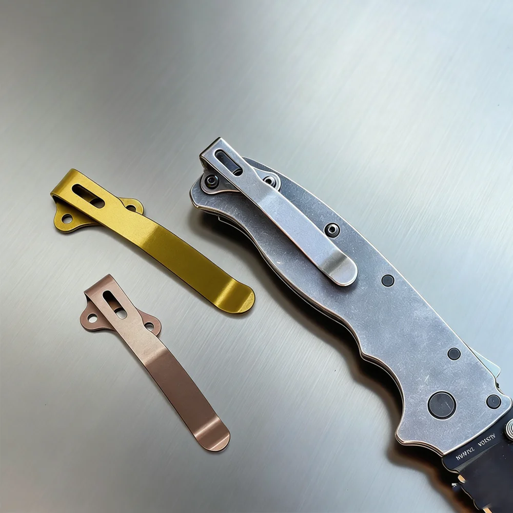 Clip de bolsillo de titanio para Demko AD20 AD20.5, accesorio de cuchillo estándar, Clip trasero mecanizado de precisión, transporte seguro