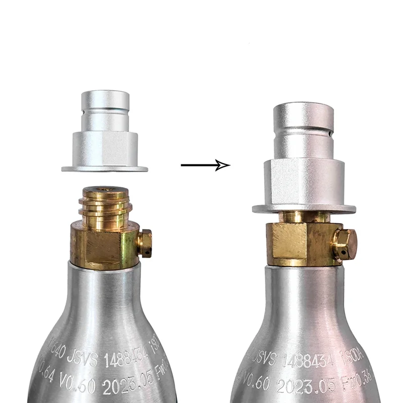 Soda Water Accessories Soda Machine External Adaptor Bottle Tank For Terra DUO ART Quick Connect Adapter CQC To CO2-ABAJ