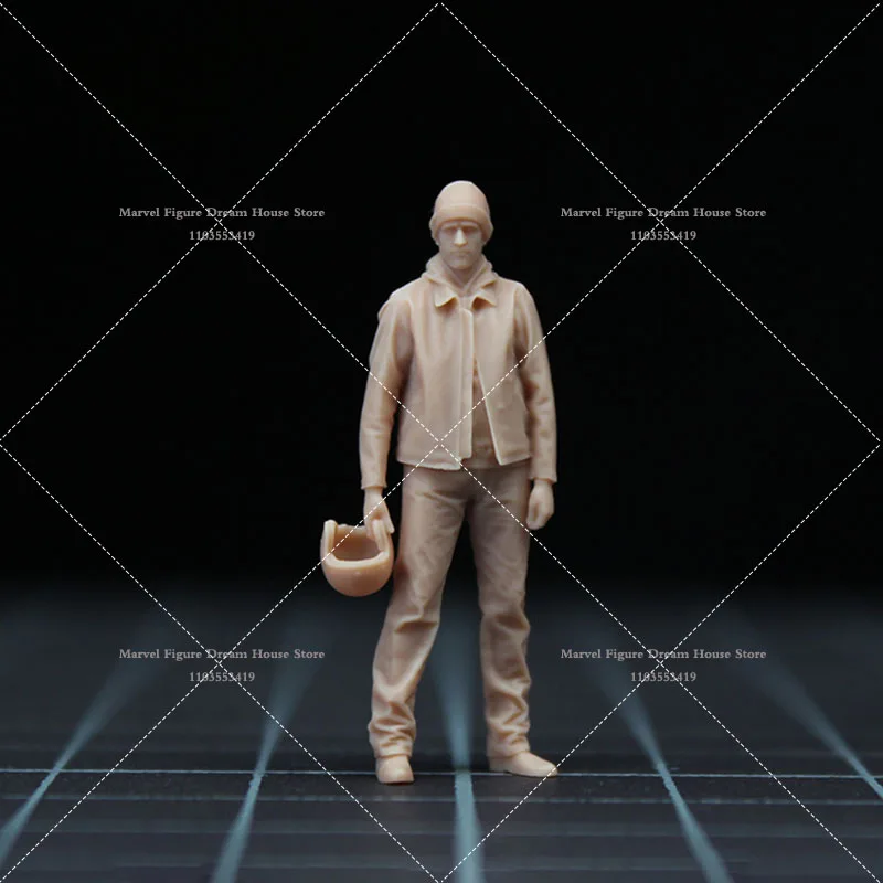 1/64 1/43 Miniaturowa Scena Akcesoria Biały Model Niepomalowany Motocykl Męski Chłopiec Dziewczyna Kierowca Mini Figurka Akcji Model