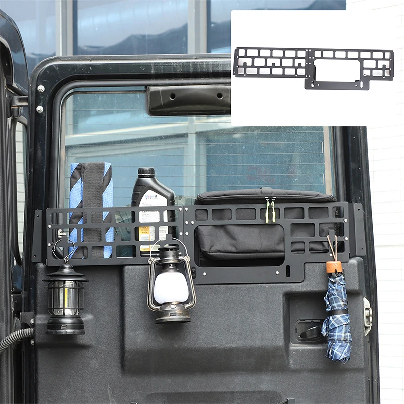 

For Land Rover Defender 90 110 130 2004-2018 Car Rear Door Window Storage Fence Carbon Steel+Aluminum Alloy Car Accessories