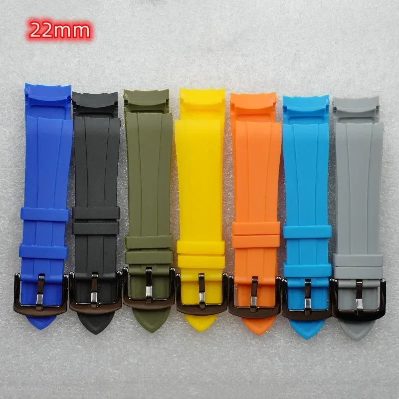 

New Water Ghost Watchband 22mm Tape Elbow Modified Yacht Tape Adapted to NH35 Use Rubber Watch Strap Waterproof NEW DIY