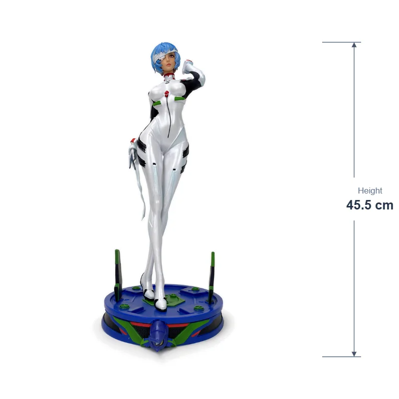 45.5cmAnime Neon Genesis Evangelion Asuka Langley Soryu Ayanami Rei GK PVC Action Figure Collectible Model Doll Toy 45CM view 6