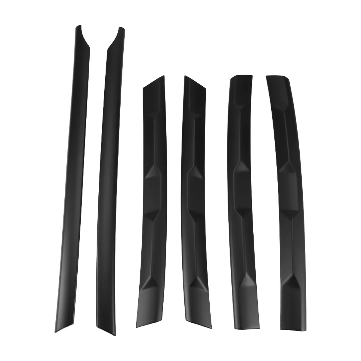 A02Q-LHD لـ Tiguan L 2017-2021 ماتي أسود المصد الأمامي شبكة مركز مصبغة شواء صب شرائط غطاء الكسوة