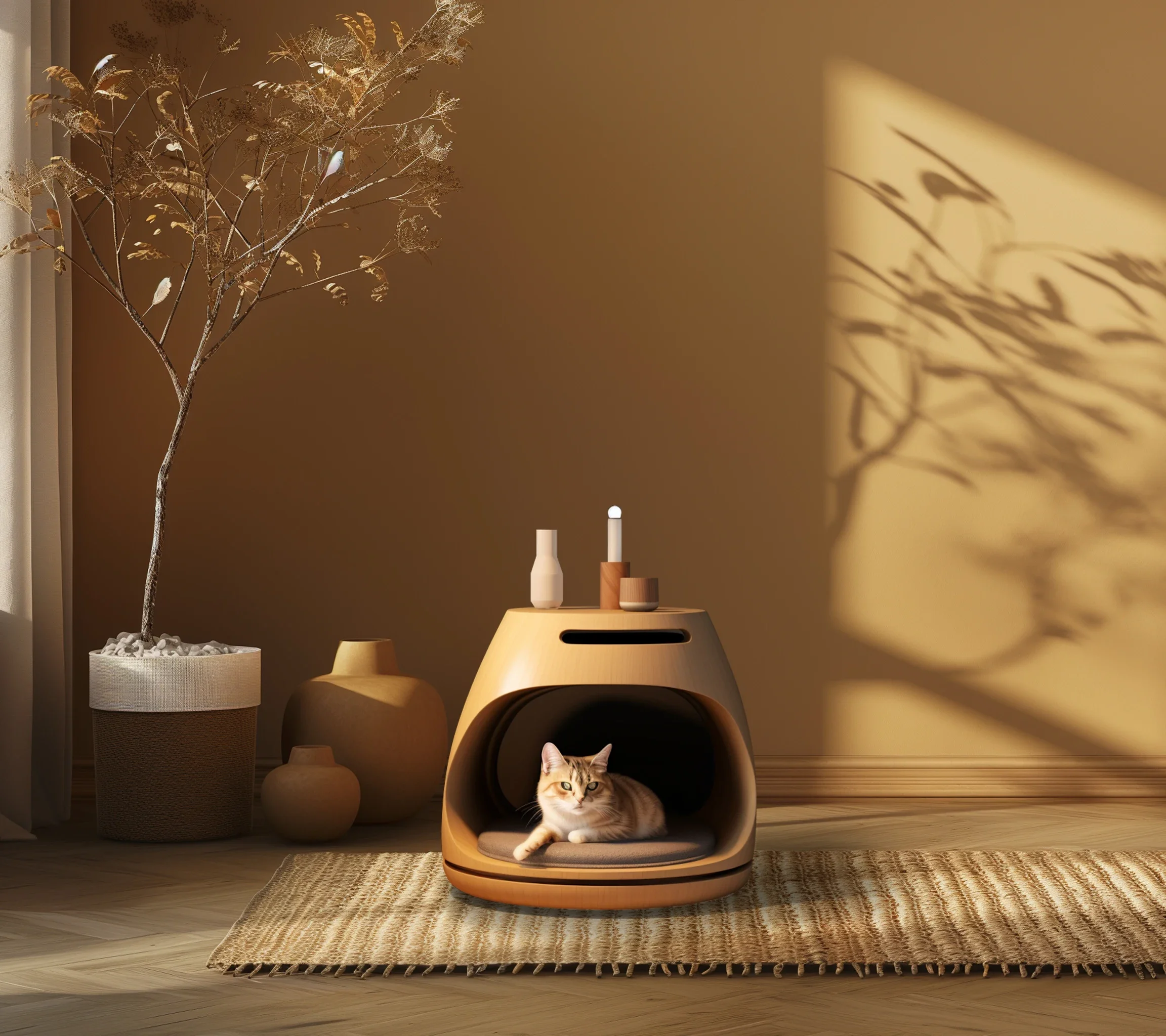 

Cozy luxury Coffee Table Cat Cage Custom Animal Bed 3D printing Pet Houses