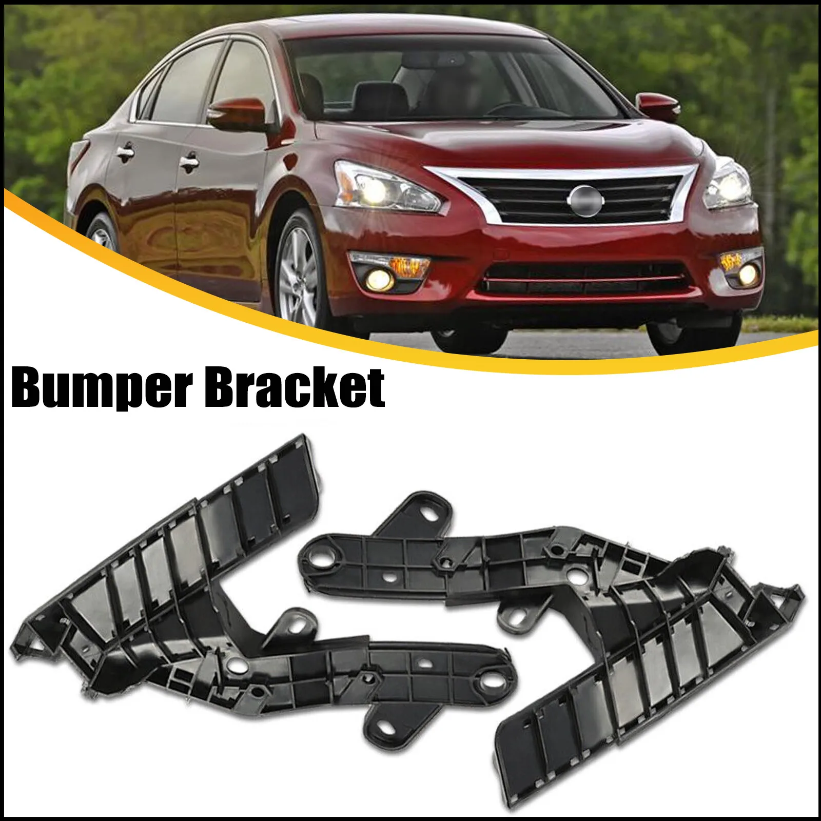 

Pair Bumper Bracket Front Left & Right Side Fit For 2013 2014 2015 Nissan Altima