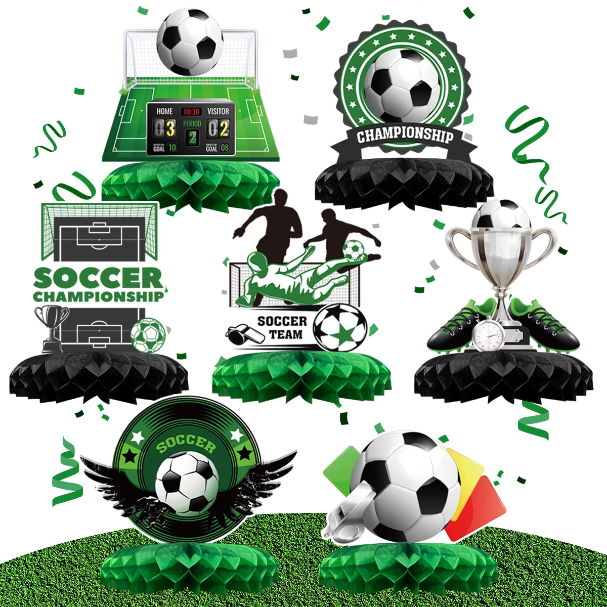 Soccer Birthday Honeycomb Ornaments Football Theme Birthday Party Decorations Football Maze Game Sports Party Supplies