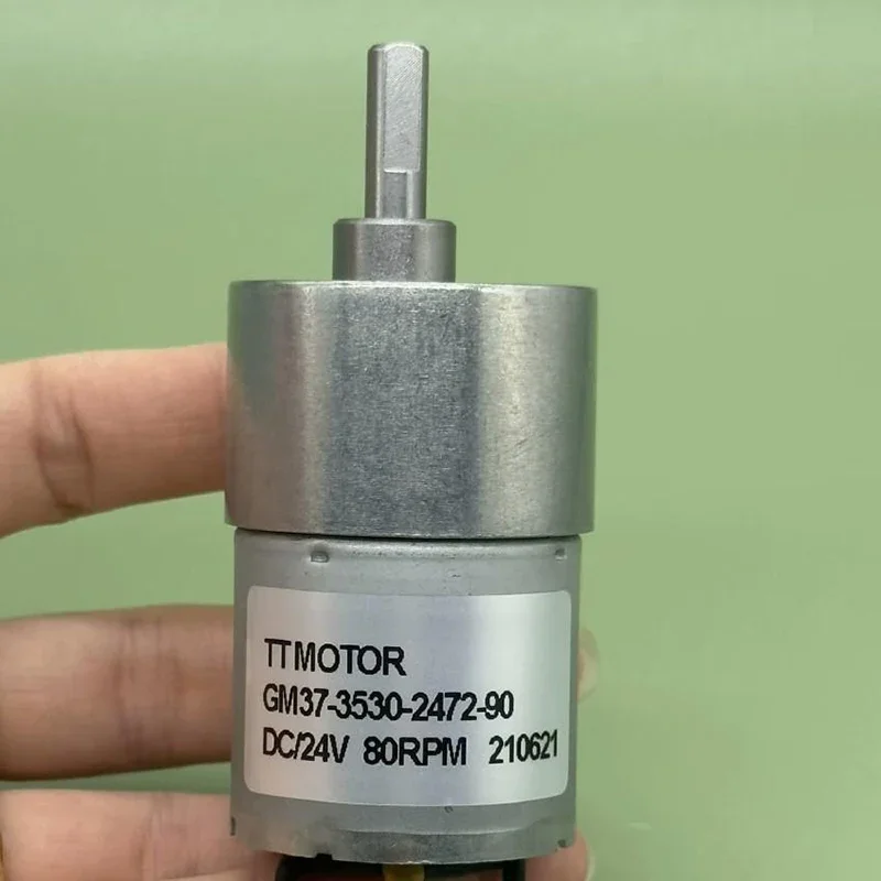 37GB530-2475 DC 12В-24В 80об/мин медленная скорость большой крутящий момент редукторный двигатель мини 530 полностью металлический 37 мм редукторный двигатель для роботизированной машины