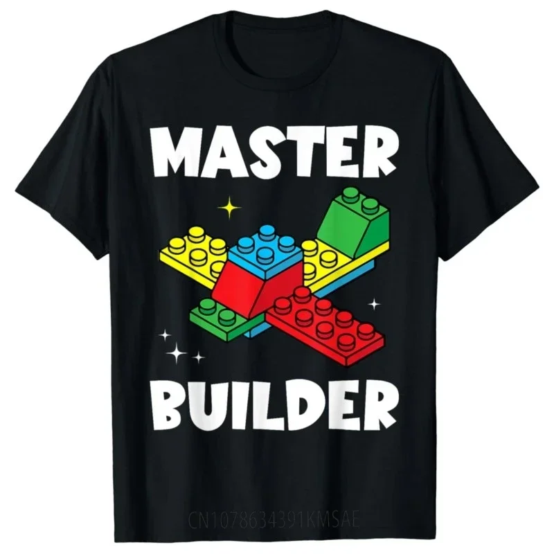 Master Builder Kids Building Blocks Brick Toy Master Builder T-Shirt  Streetwear  Graphic T Shirts  Men Clothing  Camisetas