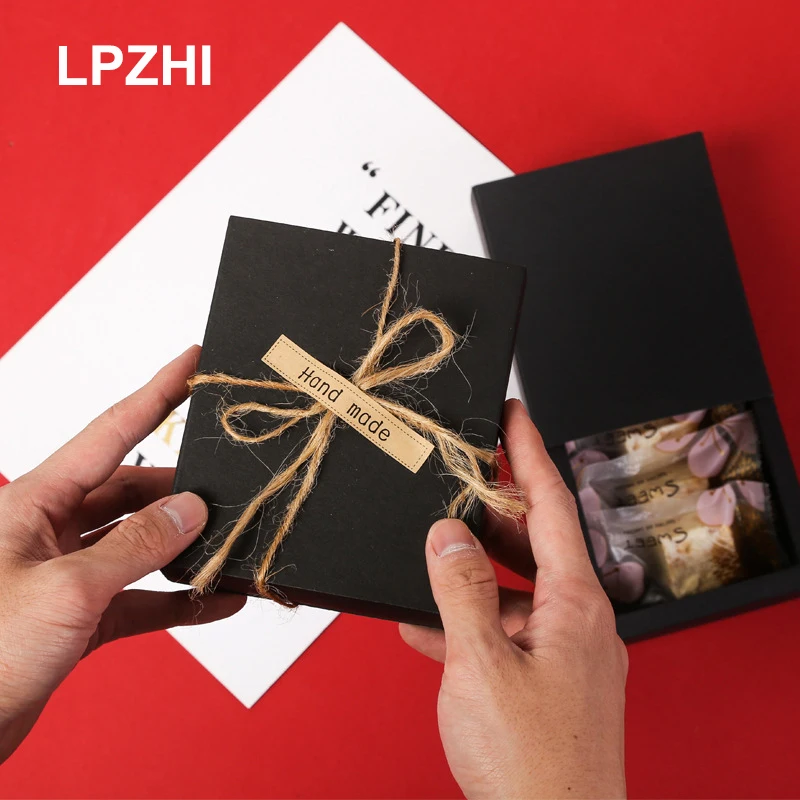 

LPZHI 5Pcs Paper Gift Box For Wedding Birthday Present Bridesmaid Proposal Gift Party Favor Packaging Cookies Chocolate Candy