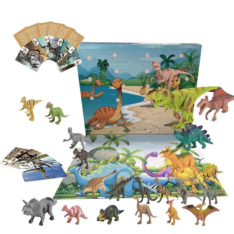 Christmas Dinosaur Advent Calendar Kids Dinosaur Animal Insect Educational Toys 24 Days Dinosaur Christmas Countdown Calendar