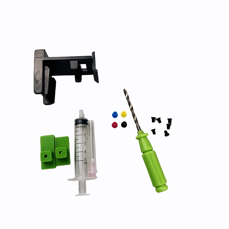 30ML Ink Refill Cartridge Clip Rubber Pads Syringe Tool Kit Clamp for HP 46 64 67 305 123 122XL 305XL 67XL 301XL 62XL 303XL