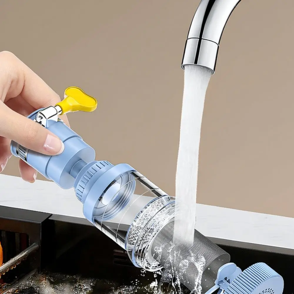 Flexible Kitchen Faucet Filter Universal Swivel Spray Nozzle Anti Splash Extension Attachment For Sink Cleaning