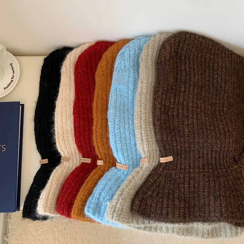 Chapeaux tricotés polyvalents et à la mode de style coréen pour femmes en automne et en hiver, cache-oreilles chauds et de protection, bonnets décontractés