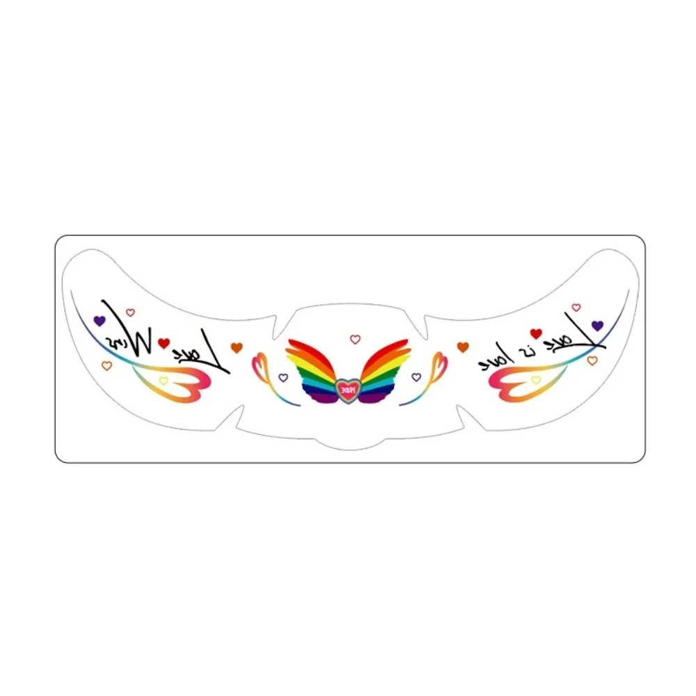Waterproof Rainbow Freckles Face Tattoo Long Lasting Disposable Face Temporary Tattoos Facial Art Makeup Stickers Pride Month