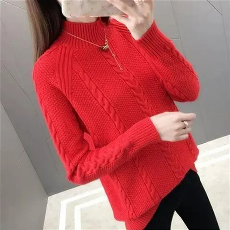 Frauen Pullover Roll kragen pullover Herbst Winter Pullover neue lange Ärmel dicke warme weibliche lässige Pullover