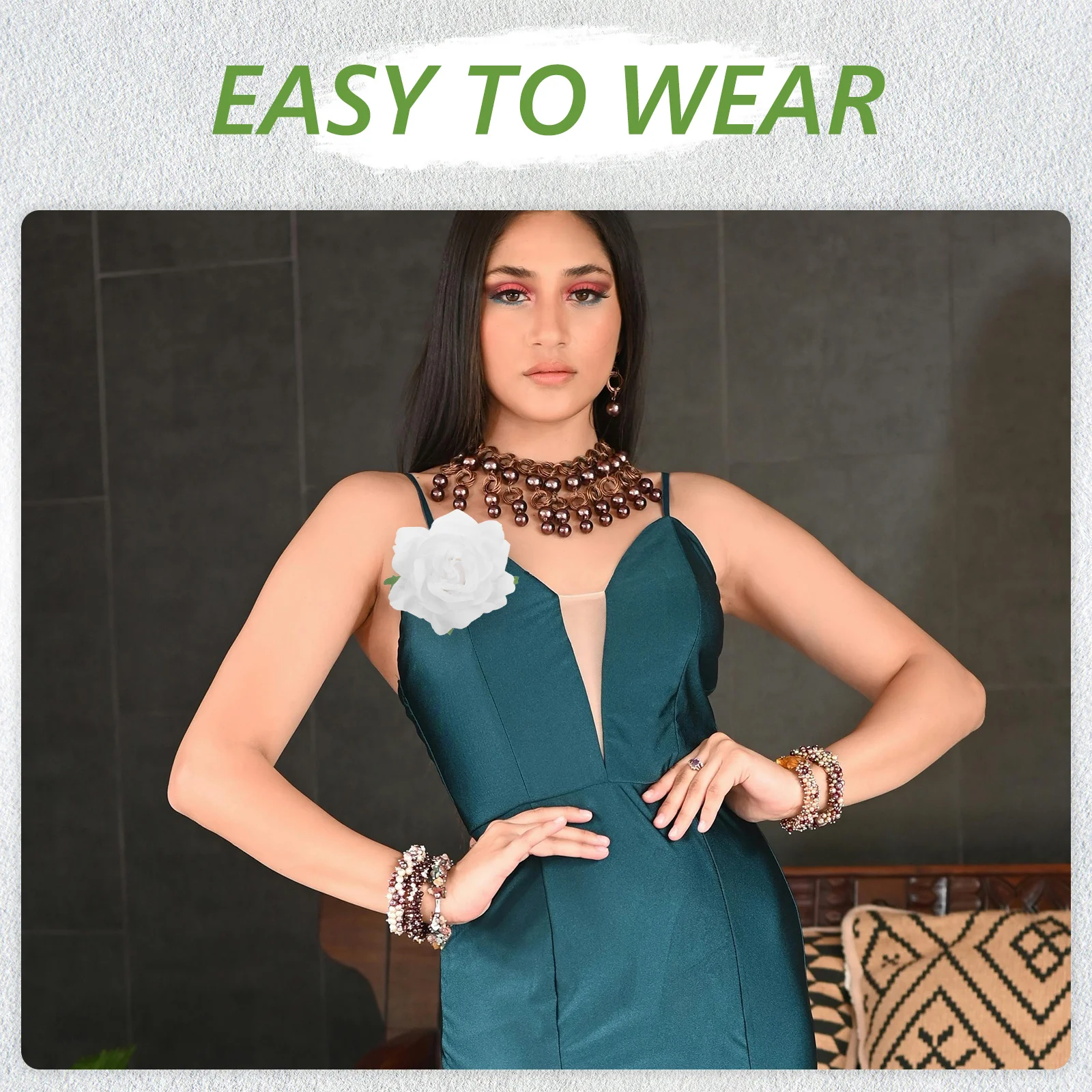 

2Pcs Rose Flowers Hair Clip Fabric Floral Brooch Wedding Bridal Party Hairpins Fabric Flower Hairpins Elegant Hair Styling Clips