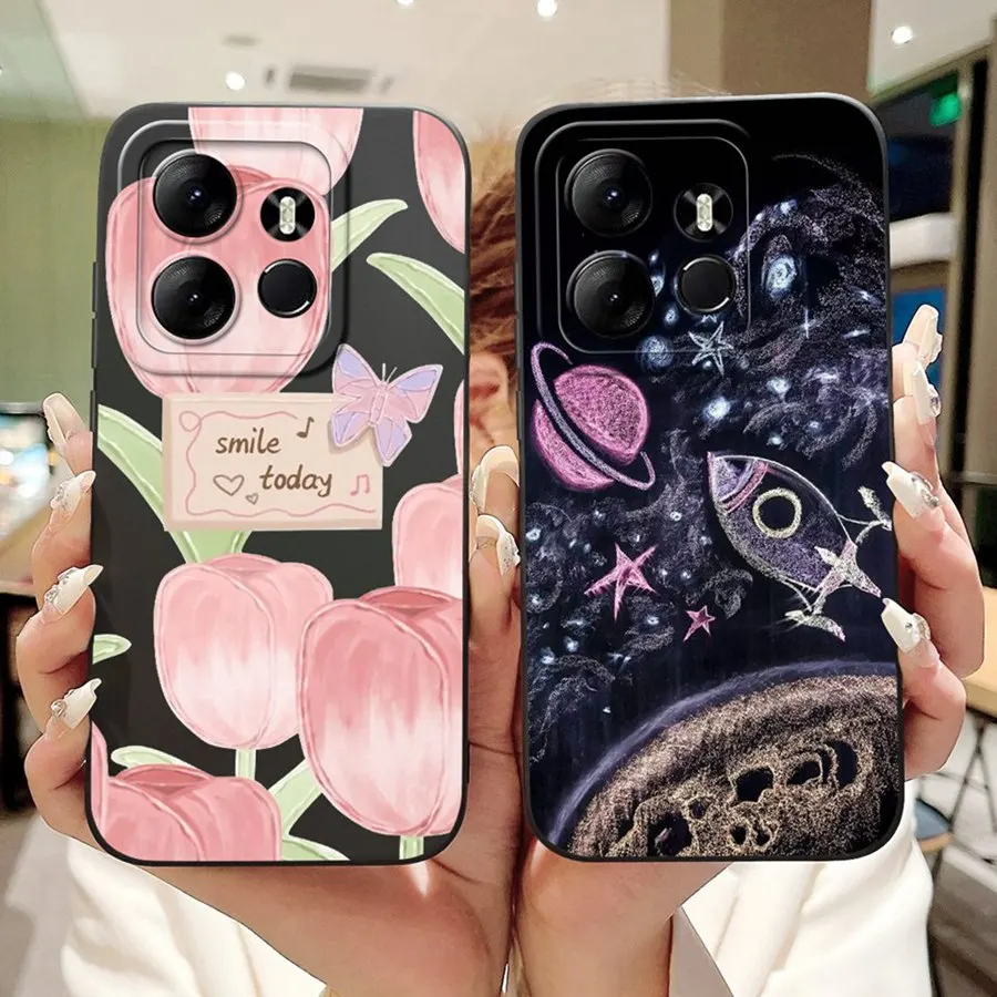 حافظة لهاتف Tecno Pop 7 BF6 Pop 7 Pro BF7 حافظة لهاتف Tecno Spark GO 2023 BF7n غطاء خلفي من السيليكون السائل المقاوم للصدمات Funda
